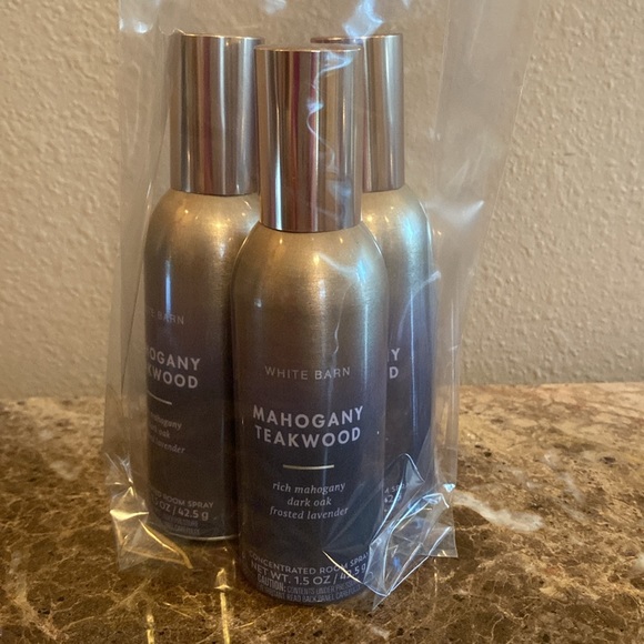 3) MAHOGANY TEAKWOOD Concentrated Room Sprays, each 1.5 oz / 42.5 g, BBW/WB, NWT - Picture 5 of 6